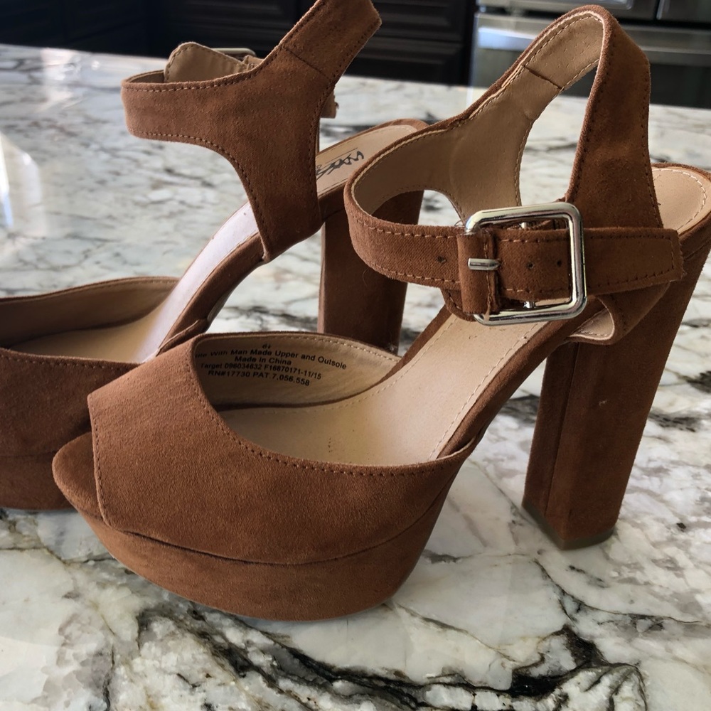 Brown Chunky Heels